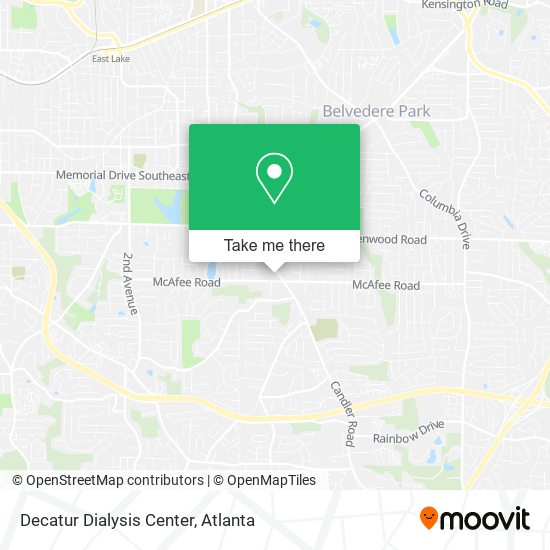 Mapa de Decatur Dialysis Center