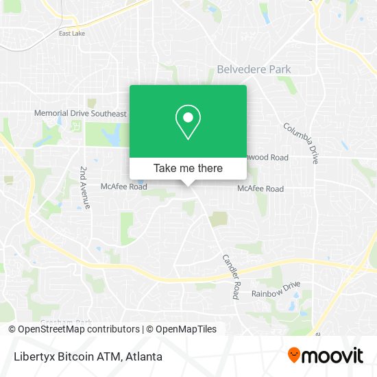 Mapa de Libertyx Bitcoin ATM