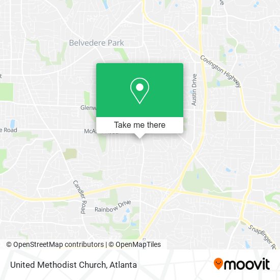 United Methodist Church map