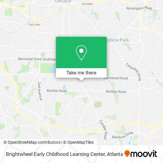 Mapa de Brightwheel Early Childhood Learning Center