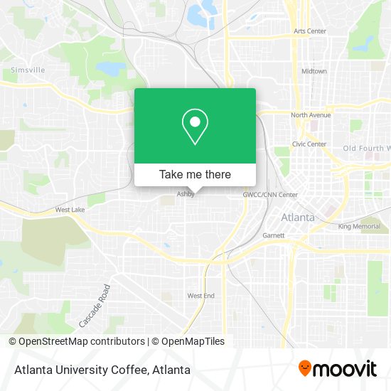 Mapa de Atlanta University Coffee