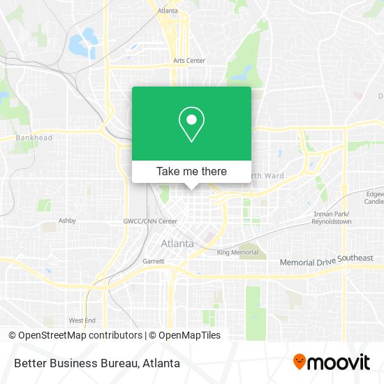 Mapa de Better Business Bureau