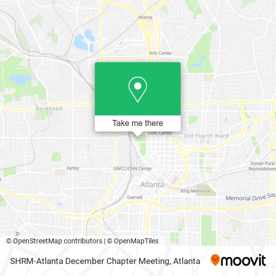 SHRM-Atlanta December Chapter Meeting map