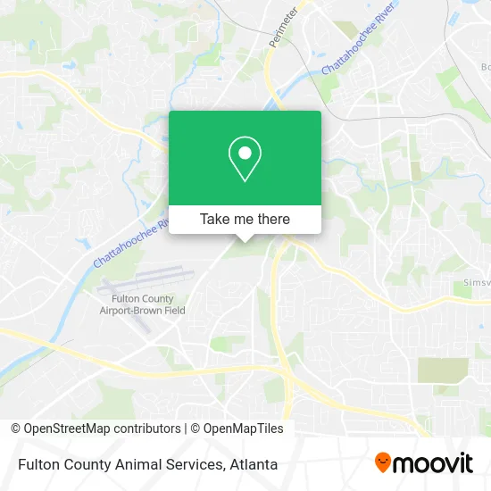 Fulton County Animal Services map