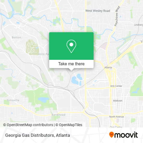 Georgia Gas Distributors map