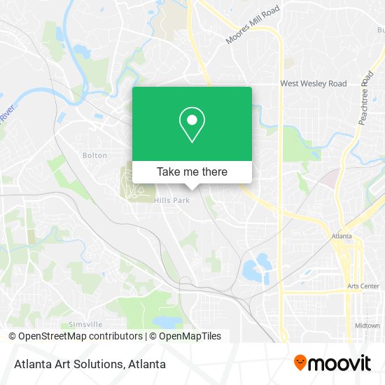 Mapa de Atlanta Art Solutions