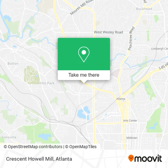 Mapa de Crescent Howell Mill