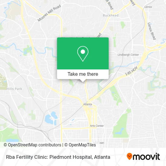 Rba Fertility Clinic: Piedmont Hospital map