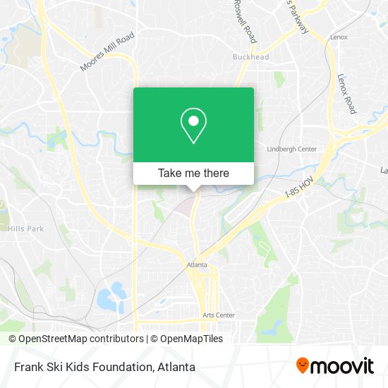 Frank Ski Kids Foundation map