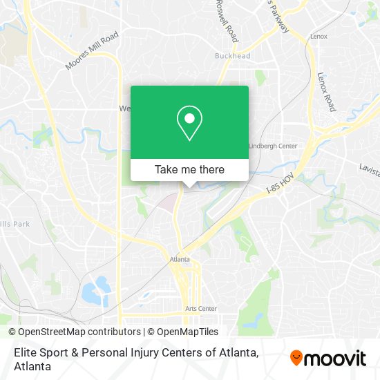 Mapa de Elite Sport & Personal Injury Centers of Atlanta