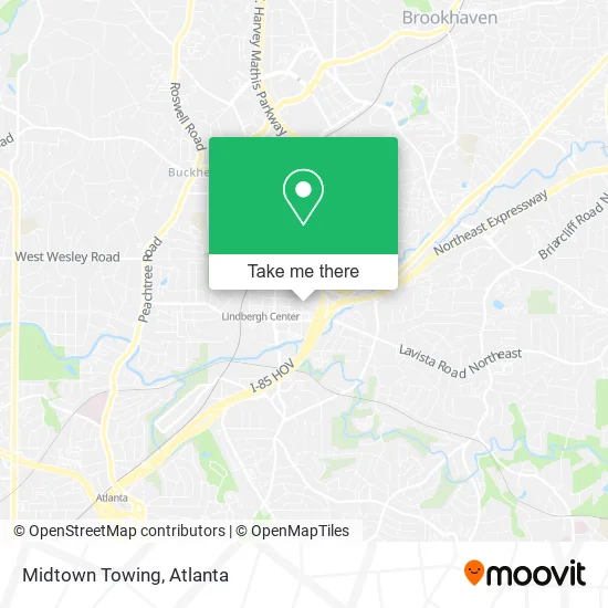 Midtown Towing map