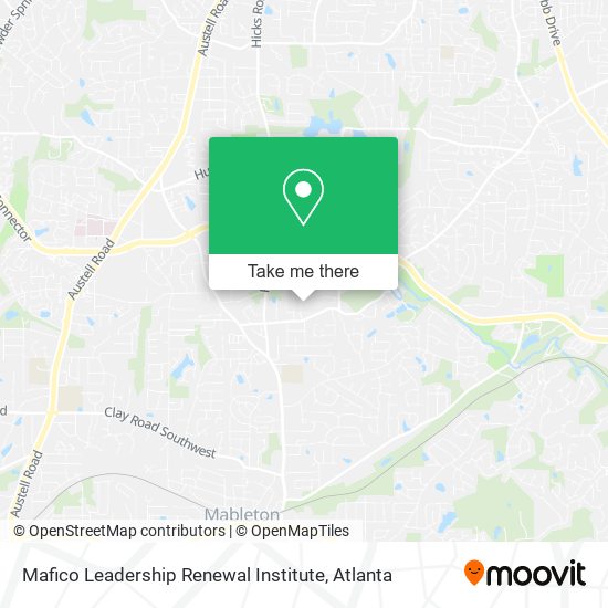 Mafico Leadership Renewal Institute map