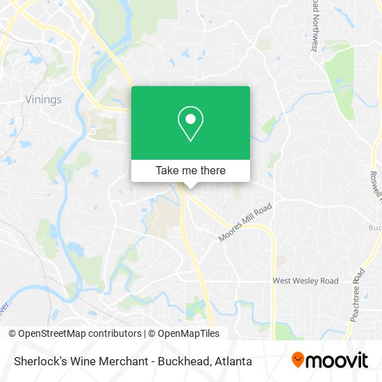 Mapa de Sherlock's Wine Merchant - Buckhead