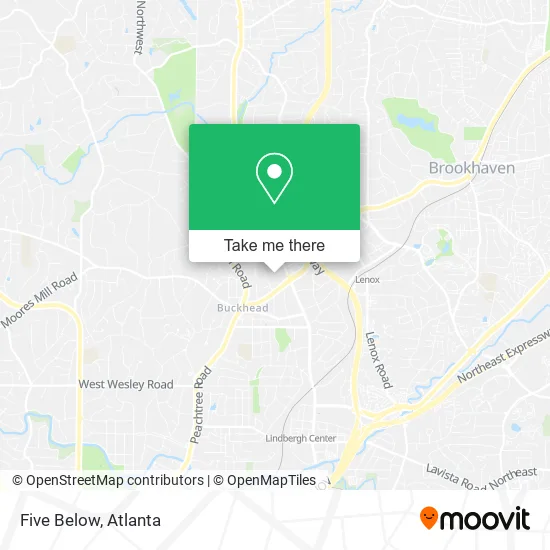 Mapa de Five Below