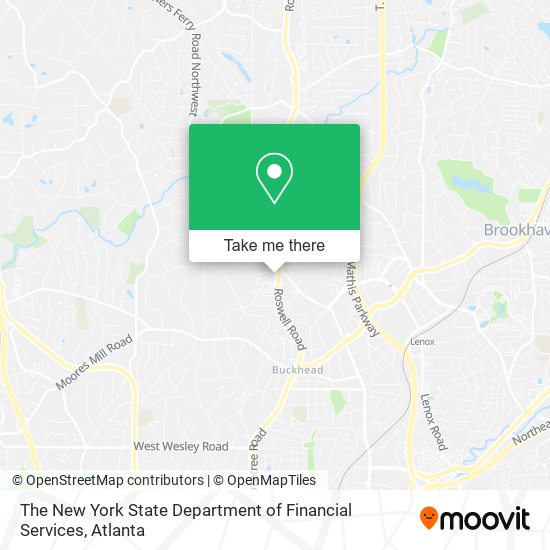 The New York State Department of Financial Services map