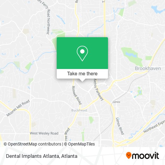 Dental Implants Atlanta map