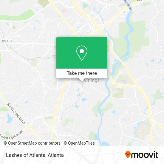 Lashes of Atlanta map