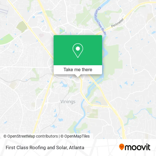 First Class Roofing and Solar map