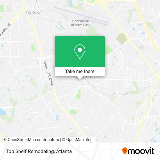Top Shelf Remodeling map