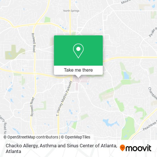 Chacko Allergy, Asthma and Sinus Center of Atlanta map