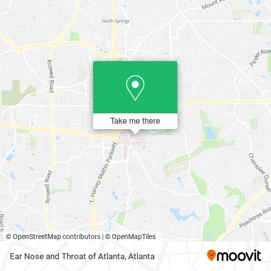 Ear Nose and Throat of Atlanta map