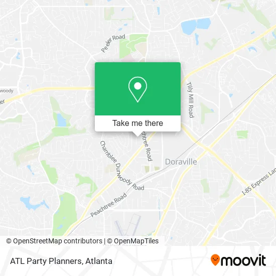 ATL Party Planners map