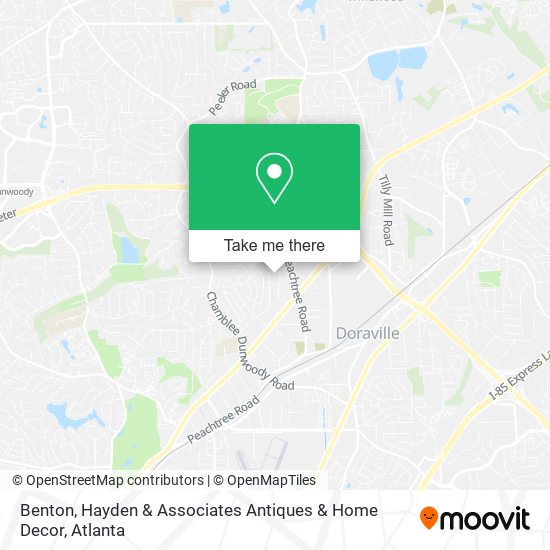 Mapa de Benton, Hayden & Associates Antiques & Home Decor