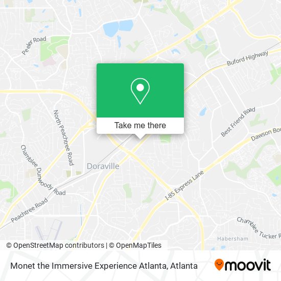 Monet the Immersive Experience Atlanta map