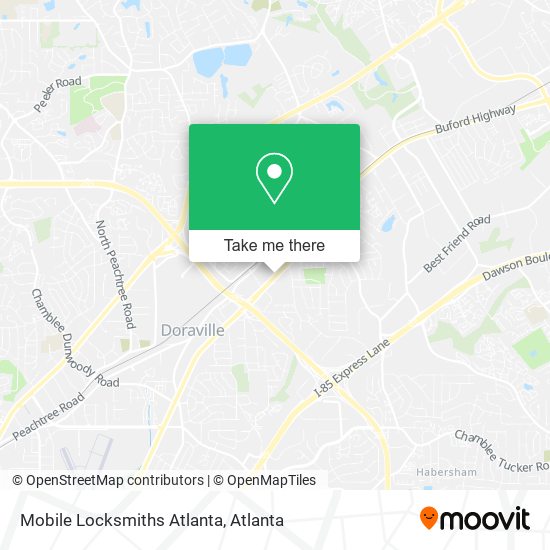 Mobile Locksmiths Atlanta map