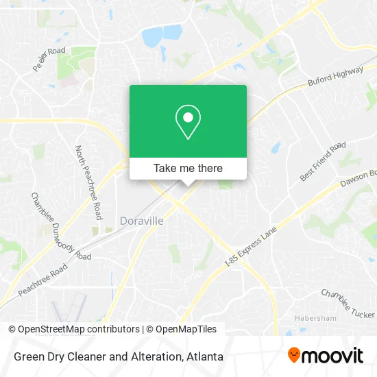 Green Dry Cleaner and Alteration map