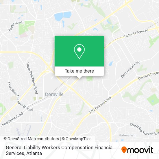 Mapa de General Liability Workers Compensation Financial Services