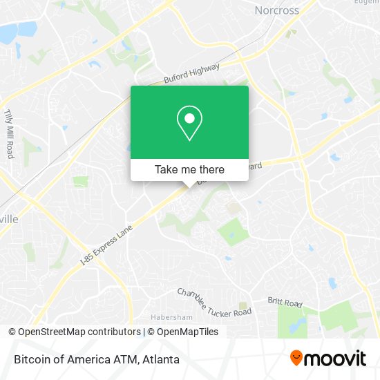 Mapa de Bitcoin of America ATM