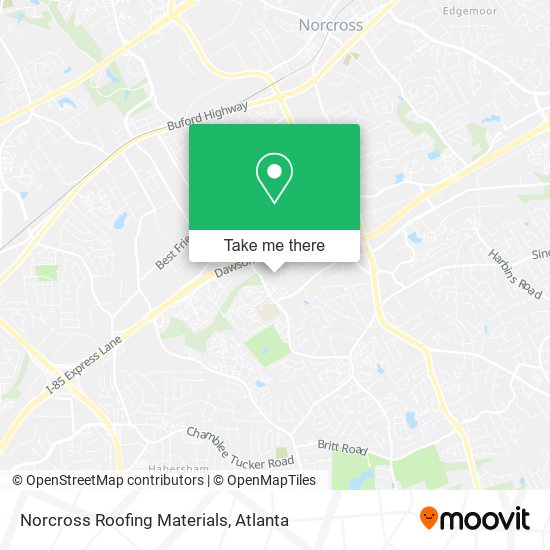 Norcross Roofing Materials map