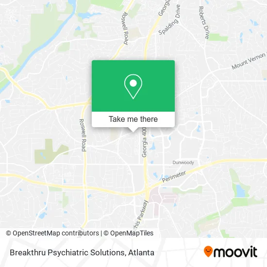 Breakthru Psychiatric Solutions map