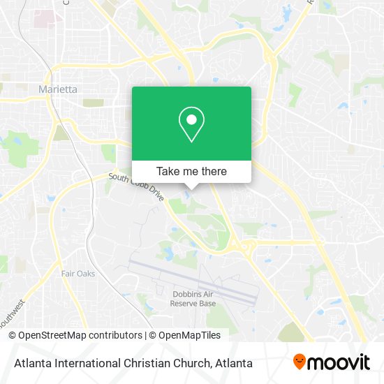 Atlanta International Christian Church map