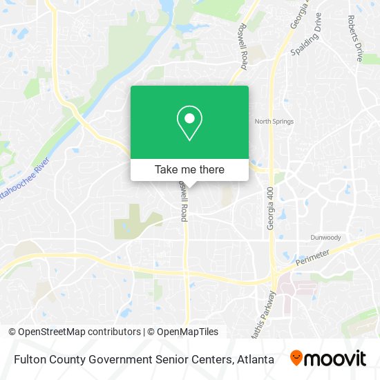 Fulton County Government Senior Centers map