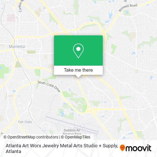 Mapa de Atlanta Art Worx Jewelry Metal Arts Studio + Supply