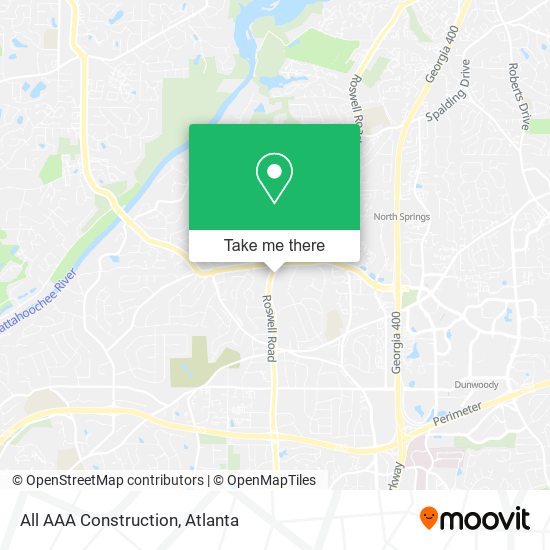 All AAA Construction map