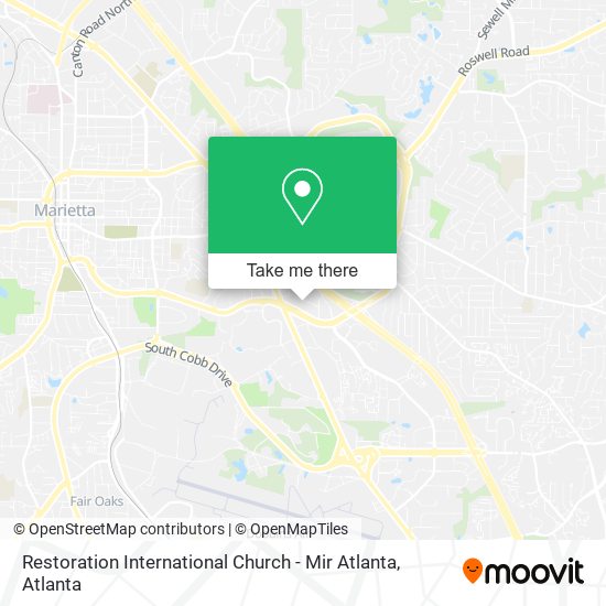 Mapa de Restoration International Church - Mir Atlanta