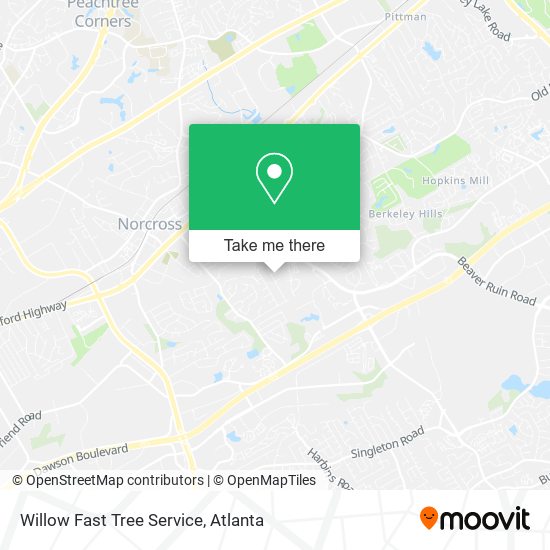 Mapa de Willow Fast Tree Service