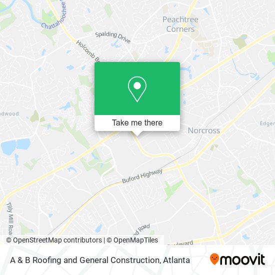 A & B Roofing and General Construction map