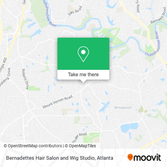 Bernadettes Hair Salon and Wig Studio map