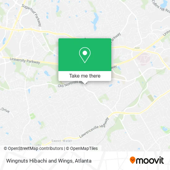Wingnuts Hibachi and Wings map