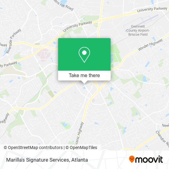 Marilla's Signature Services map