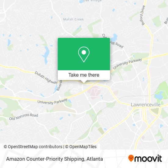 Amazon Counter-Priority Shipping map