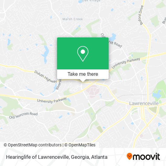 Hearinglife of Lawrenceville, Georgia map