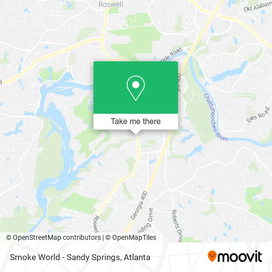 Smoke World - Sandy Springs map
