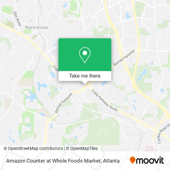 Mapa de Amazon Counter at Whole Foods Market