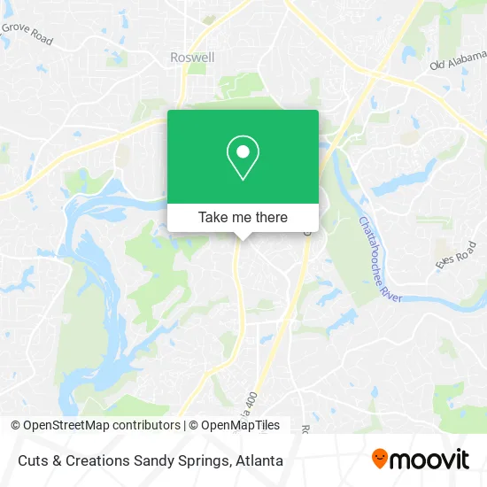 Mapa de Cuts & Creations Sandy Springs
