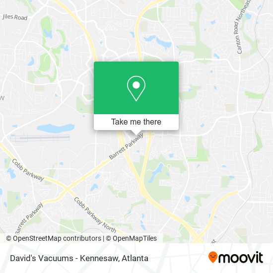 David's Vacuums - Kennesaw map